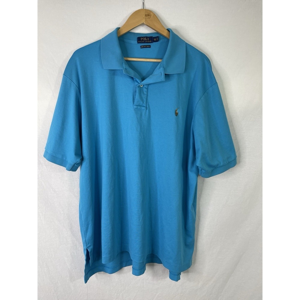 Polo Ralph Lauren Shirt Mens 2XLT Pima Soft Touch Cotton Embroidered Pony Logo